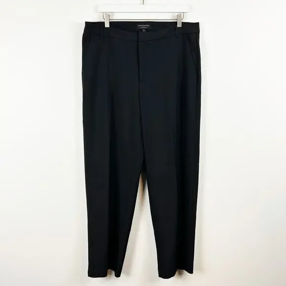Rachel Antonoff Black High Rise Staight Leg Trousers Size 2 - Picture 3 of 5